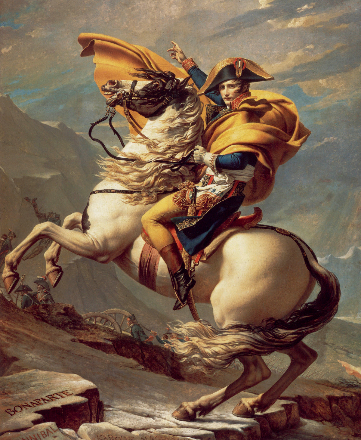 Napoleon Crossing the Alps, Jacques-Louis David, 1801